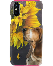 Load image into Gallery viewer, Basset Hound With Sunflower Special Custom Design For Dog Lovers Phone case
