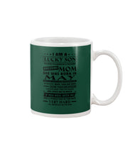 Load image into Gallery viewer, A Lucky Son Of A May Freaking Awesome Mom For Birthday Gift Mug

