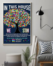 Load image into Gallery viewer, Autism Awareness In This House We Do Social Stories We Love Vertical Poster

