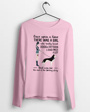 Load image into Gallery viewer, A Girl Really Loved Dogs And Tattoos  Unique Custom Design Unisex Long Sleeve
