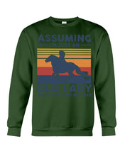 Load image into Gallery viewer, Assuming I'm Just An Old LAdy Was Your First Mistake Retro Vintage Sweatshirt
