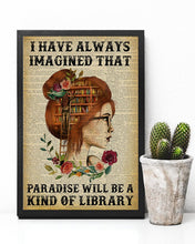 Load image into Gallery viewer, A Kind Of Library Reading Redhead Gift For Book Lovers Vertical Poster
