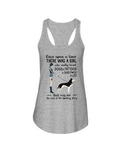 Load image into Gallery viewer, A Girl Really Loved Dogs And Tattoos  Unique Custom Design Ladies Flowy Tank
