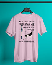 Load image into Gallery viewer, A Girl Really Loved Dogs And Tattoos  Unique Custom Design Guys Tee

