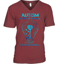 Load image into Gallery viewer, Autism Is Not A Disease It's Borderline Genius Special Custom Design Guys V-Neck
