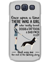 Load image into Gallery viewer, A Girl Really Loved Dogs And Tattoos  Unique Custom Design Phone case
