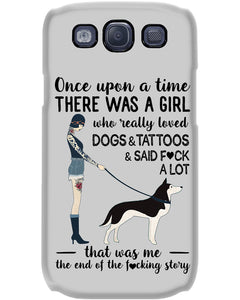 A Girl Really Loved Dogs And Tattoos  Unique Custom Design Phone case