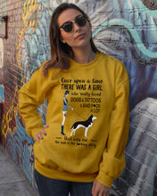 Load image into Gallery viewer, A Girl Really Loved Dogs And Tattoos  Unique Custom Design Sweatshirt
