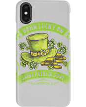 Load image into Gallery viewer, Born Lucky On Shamrock Happy St. Patrick's Day Printed Mug Phone case
