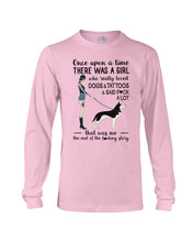 Load image into Gallery viewer, A Girl Really Loved Dogs And Tattoos  Unique Custom Design Unisex Long Sleeve
