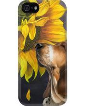 Load image into Gallery viewer, Basset Hound With Sunflower Special Custom Design For Dog Lovers Phone case
