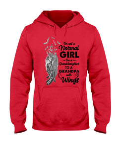A Granddaughter To A Grandpa With Wings Handheld Gift For Granddaughter Hoodie