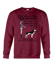 Load image into Gallery viewer, A Girl Really Loved Dogs And Tattoos  Unique Custom Design Sweatshirt

