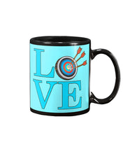 Load image into Gallery viewer, Archery Love Blue Target Printed Mug Mug
