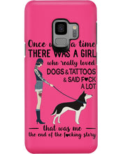 Load image into Gallery viewer, A Girl Really Loved Dogs And Tattoos  Unique Custom Design Phone case
