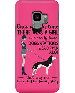 A Girl Really Loved Dogs And Tattoos  Unique Custom Design Phone case