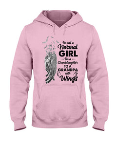 A Granddaughter To A Grandpa With Wings Handheld Gift For Granddaughter Hoodie
