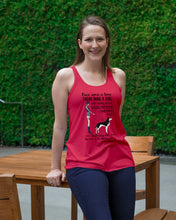 Load image into Gallery viewer, A Girl Really Loved Dogs And Tattoos  Unique Custom Design Ladies Flowy Tank
