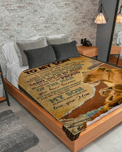 Load image into Gallery viewer, Always Carry You In My Heart Wild Lion Mama Gift For Son Sherpa Blanket
