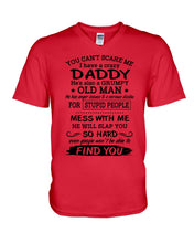 Load image into Gallery viewer, You Can&#39;t Scare Me I Have A Crazy Daddy Guys V-Neck
