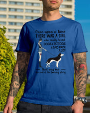 Load image into Gallery viewer, A Girl Really Loved Dogs And Tattoos  Unique Custom Design Guys Tee
