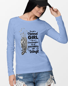 A Granddaughter To A Grandpa With Wings Handheld Gift For Granddaughter Unisex Long Sleeve
