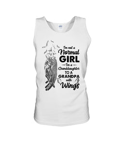 A Granddaughter To A Grandpa With Wings Handheld Gift For Granddaughter Unisex Tank Top